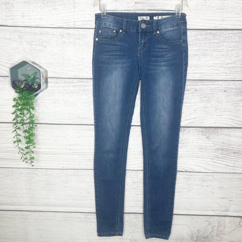 Indigo Rein Blue Denim Low Rise Stretch Skinny Jeans Size 3